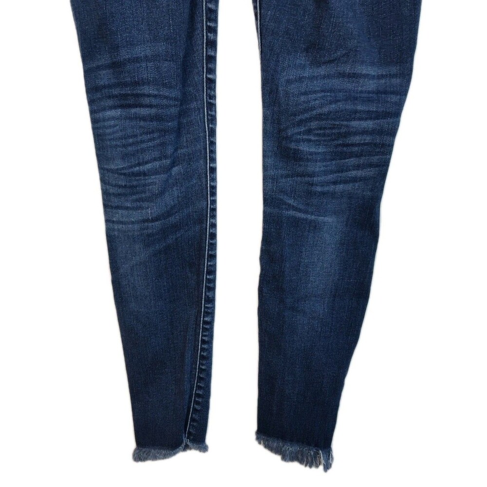 Lucky Brand Lolita Super Skinny Cropped Women's Jeans, 00/24, Raw Hem, Blue - Picture 9 of 13
